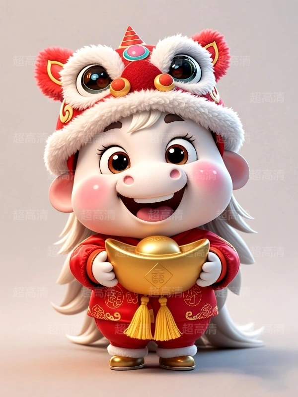 金元宝马年吉祥物3D
