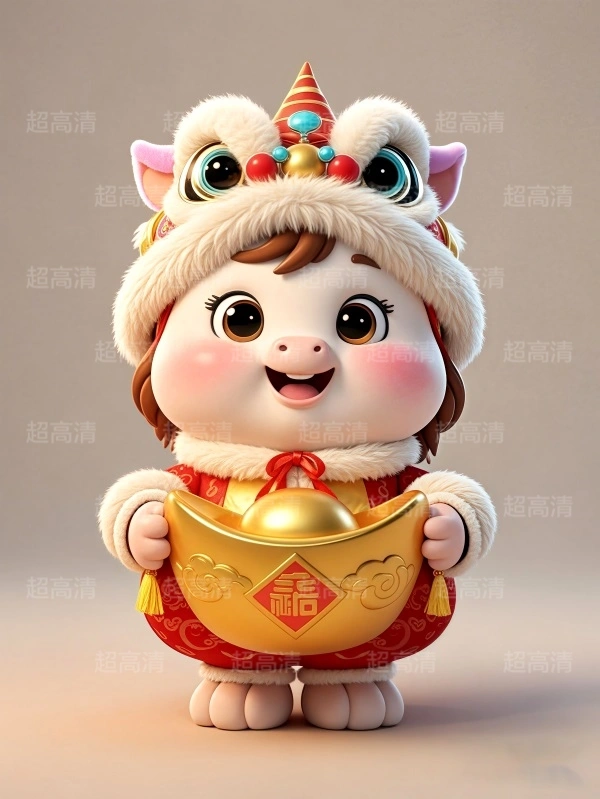 金元宝马年吉祥物3D