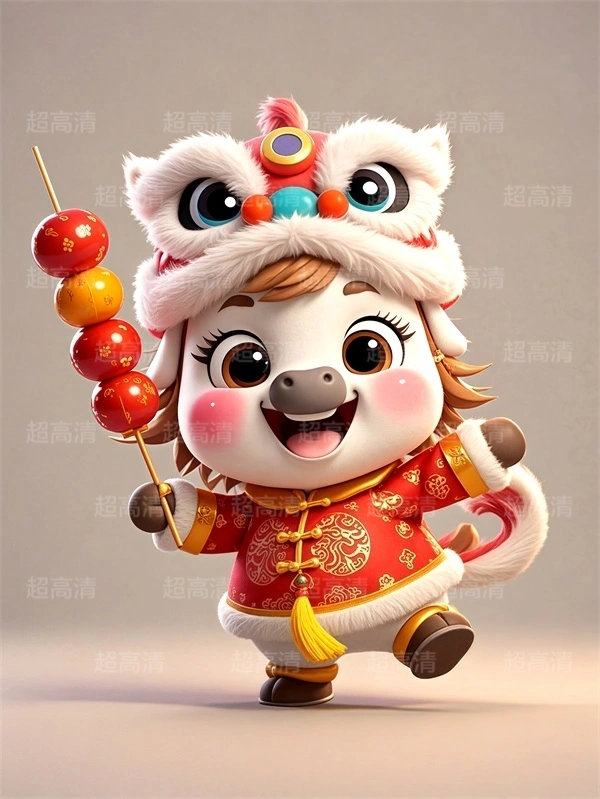 糖葫芦马年吉祥物3D
