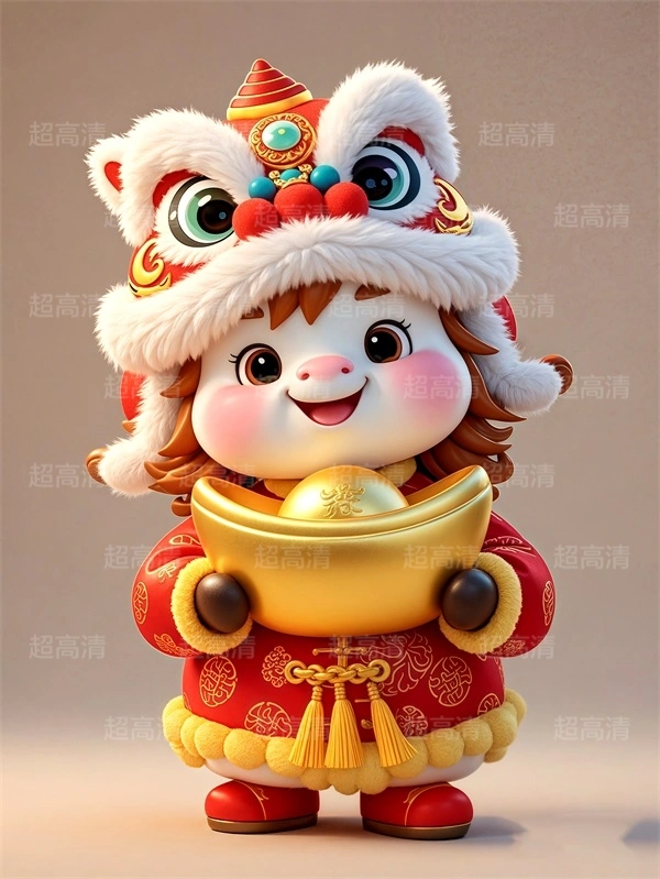 金元宝马年吉祥物3D