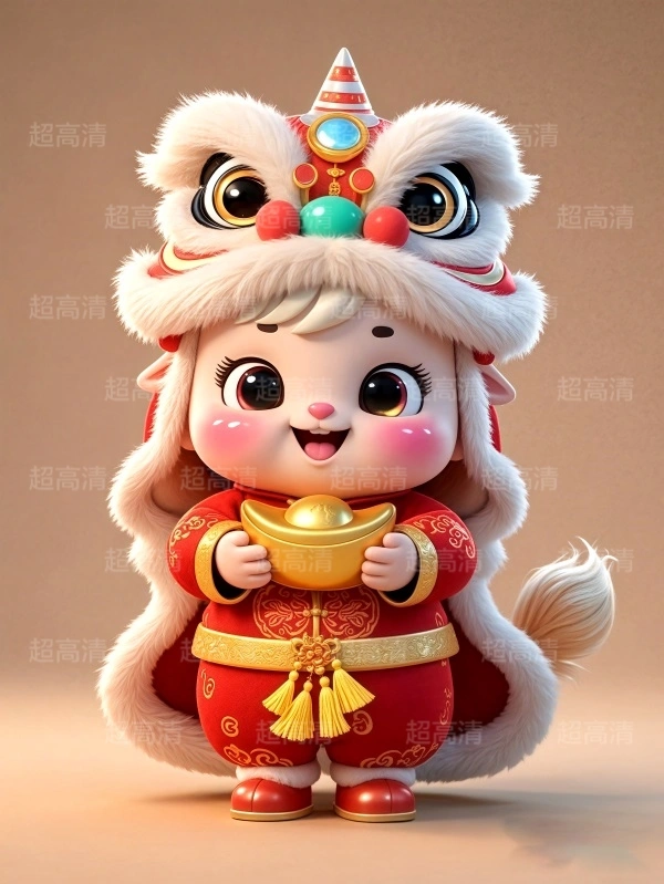 金元宝马年吉祥物3D