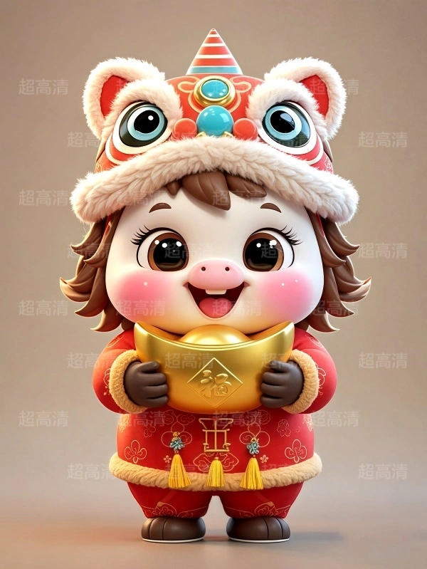 金元宝马年吉祥物3D