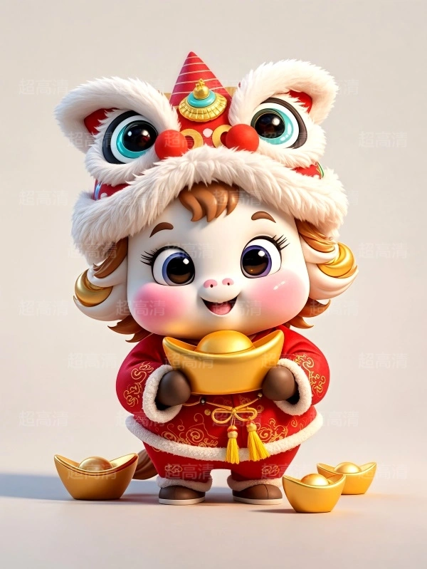 金元宝马年吉祥物3D