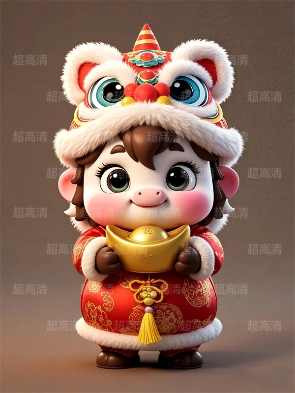 金元宝马年吉祥物3D