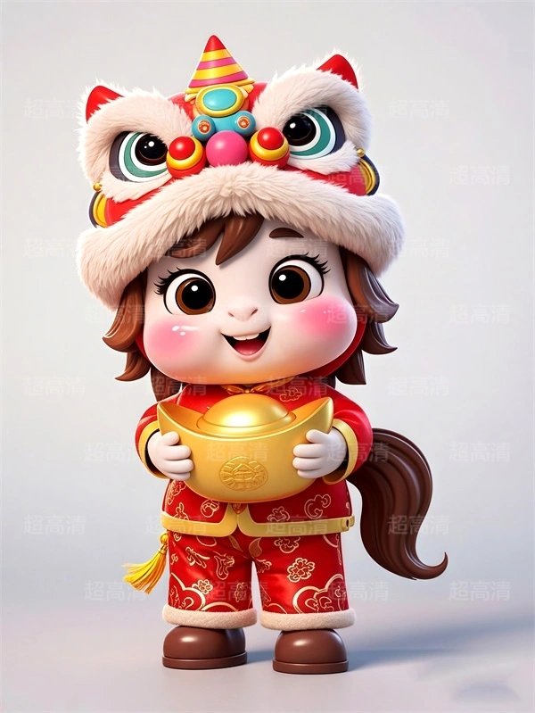 金元宝马年吉祥物3D