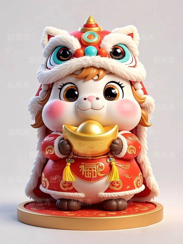 金元宝马年吉祥物3D