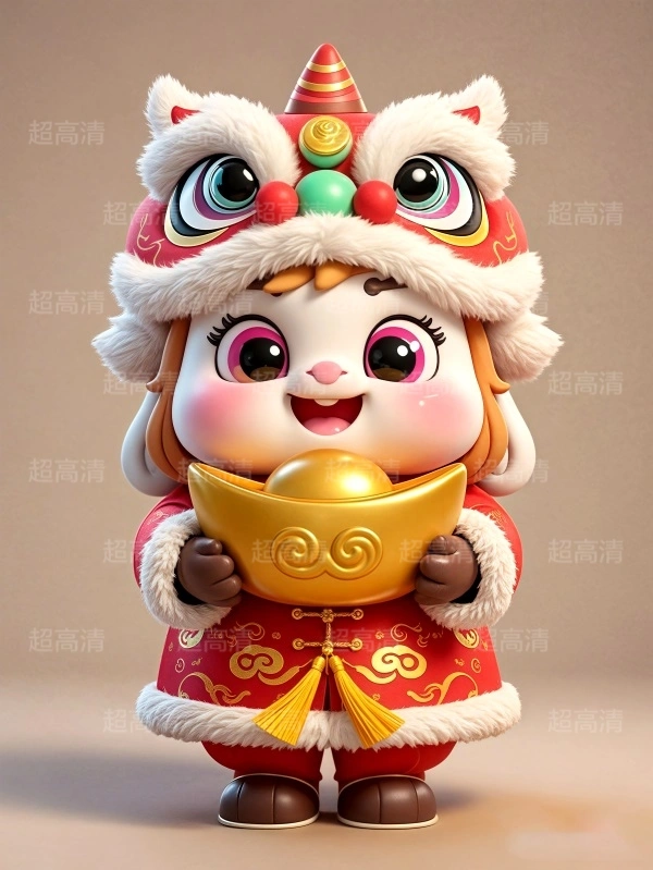 金元宝马年吉祥物3D