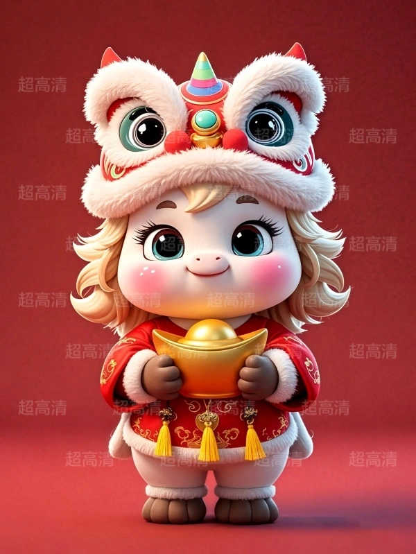 金元宝马年吉祥物3D