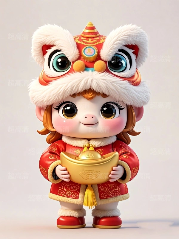 金元宝马年吉祥物3D