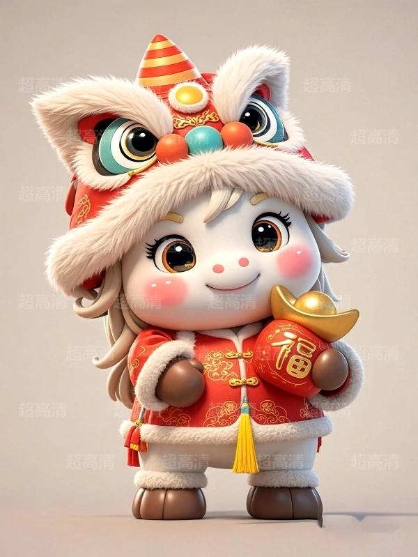 金元宝马年吉祥物3D