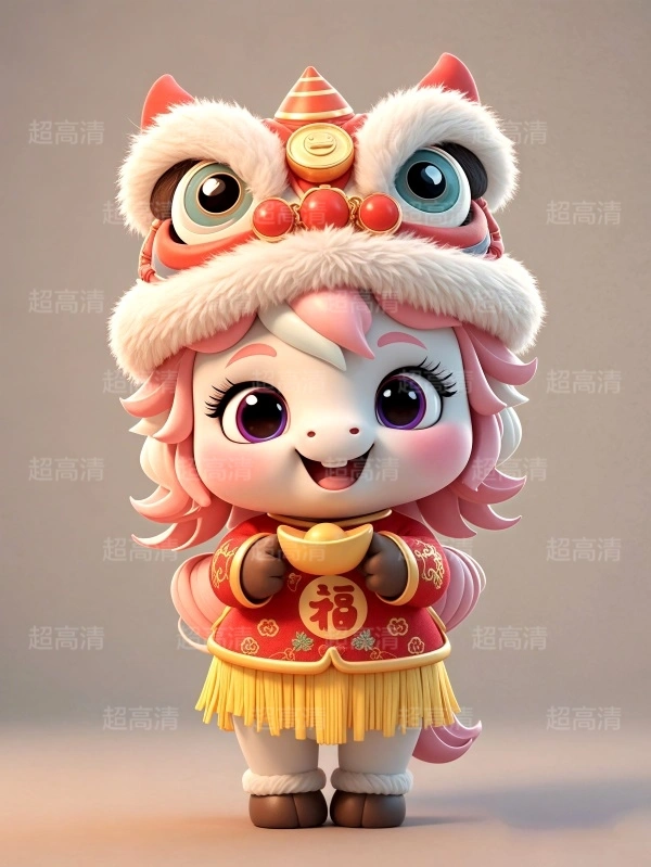 金元宝马年吉祥物3D