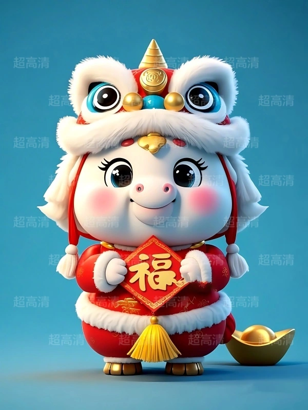 金元宝马年吉祥物3D