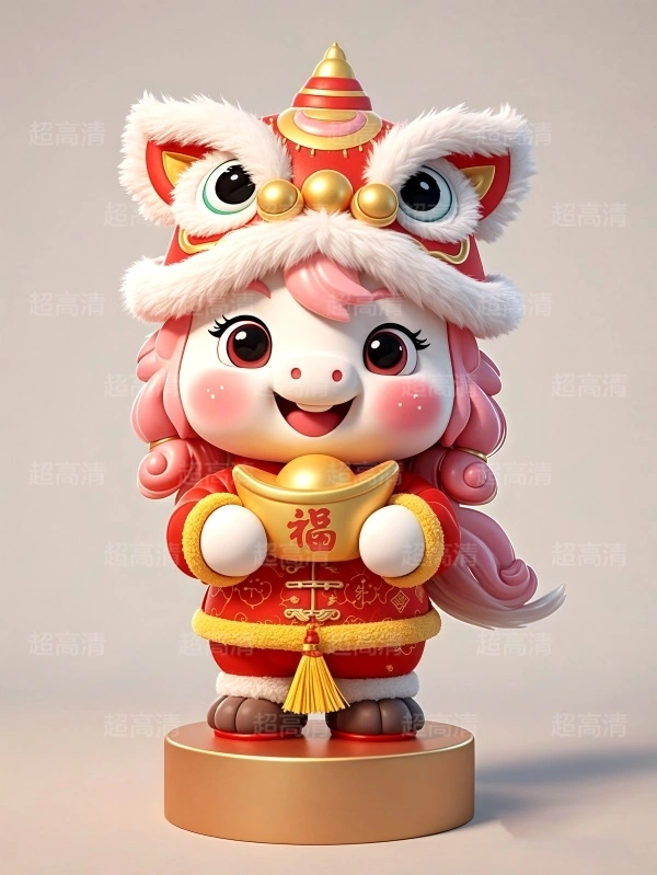 金元宝马年吉祥物3D