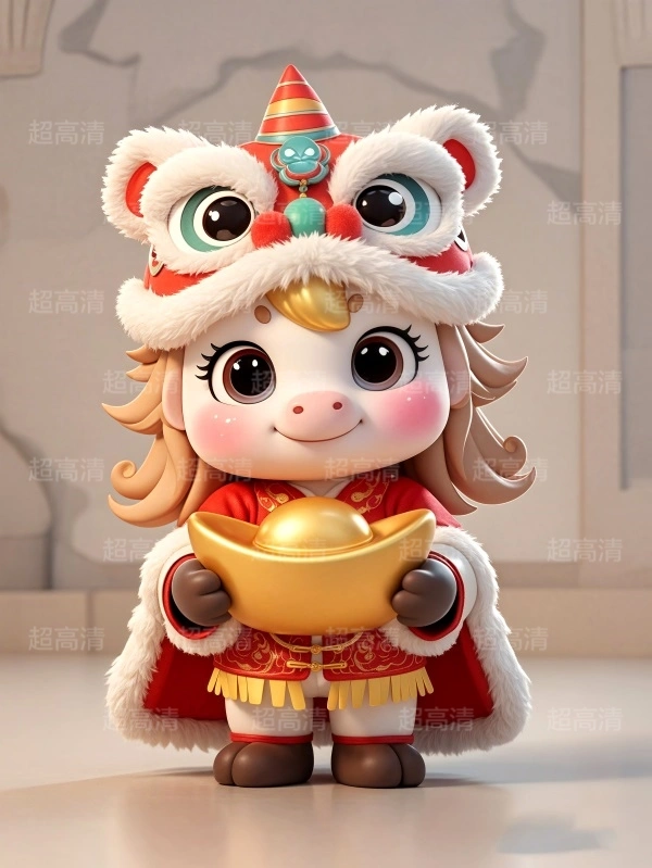 金元宝马年吉祥物3D