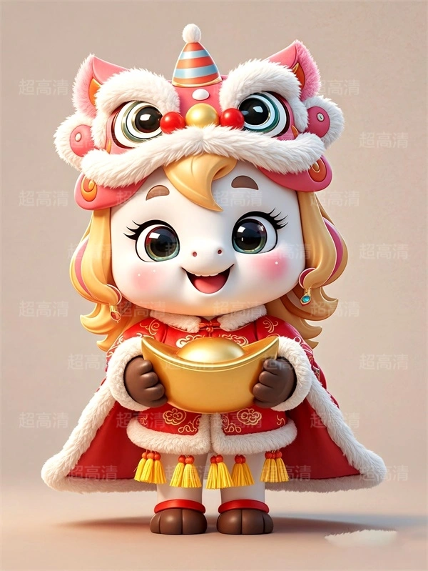 金元宝马年吉祥物3D