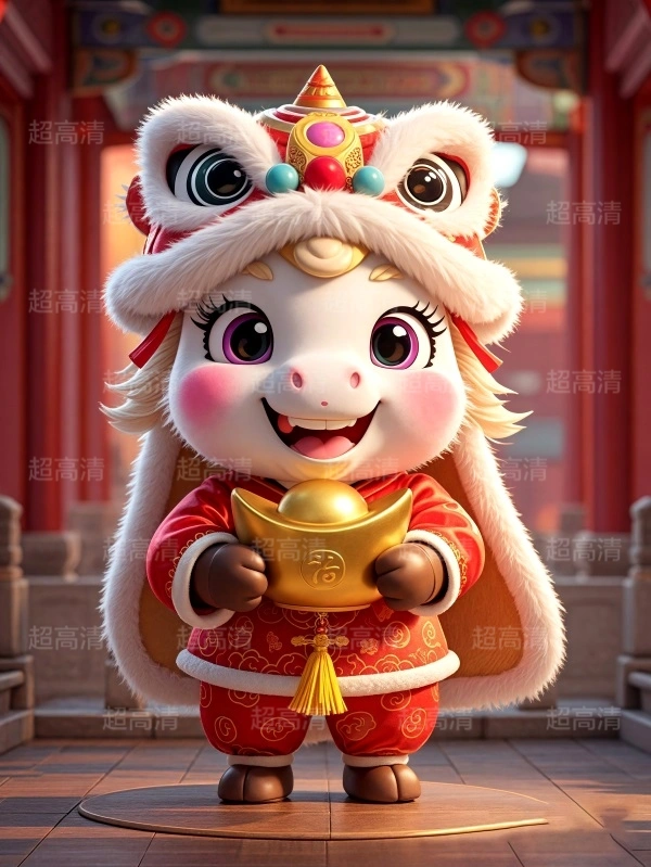 金元宝马年吉祥物3D