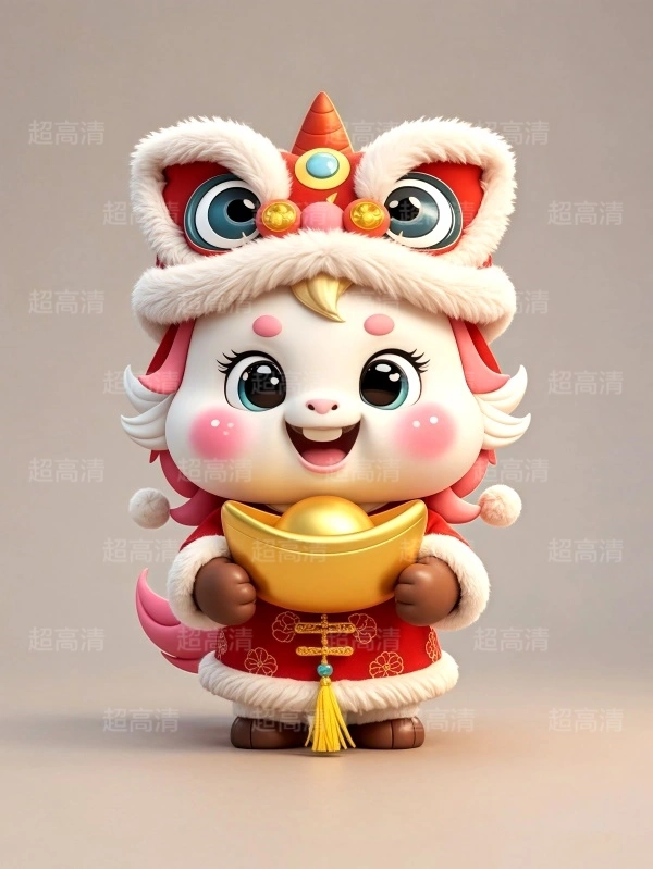 金元宝马年吉祥物3D