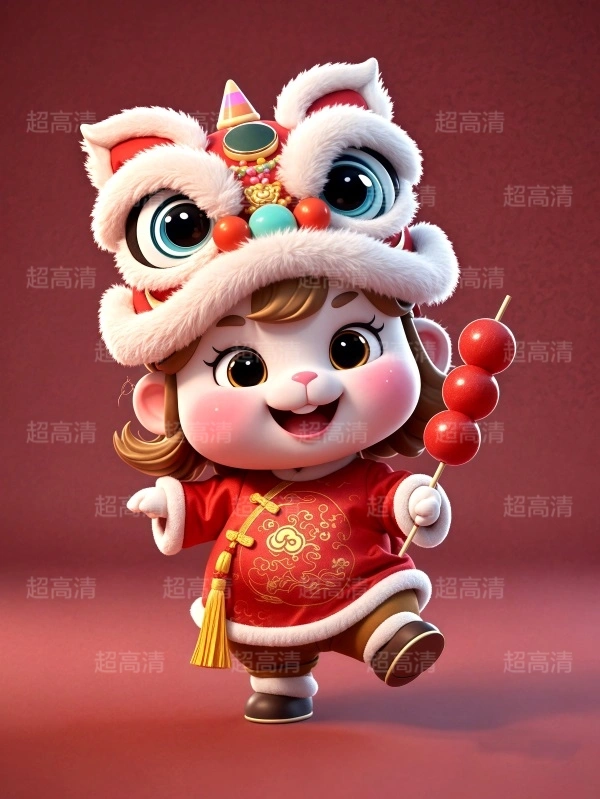 糖葫芦马年吉祥物3D
