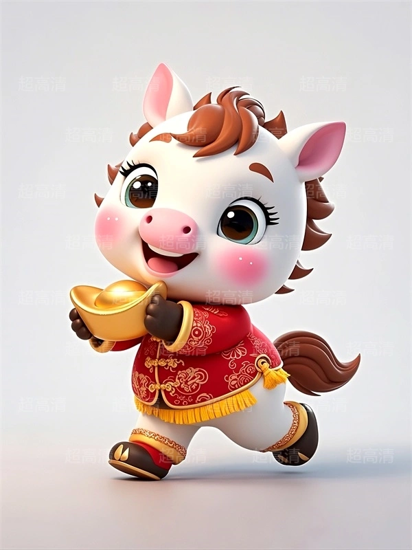 金元宝马年吉祥物3D