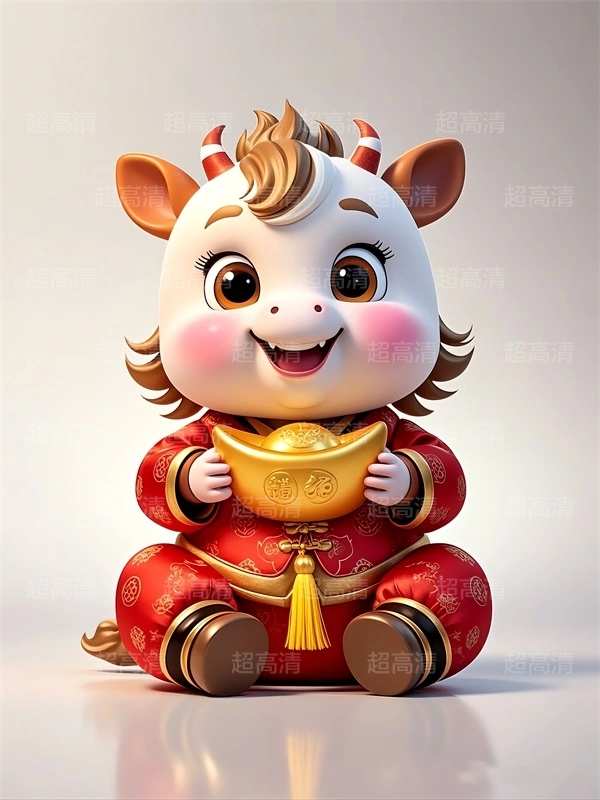 金元宝马年吉祥物3D