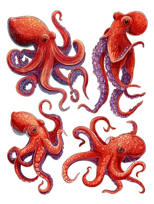 章鱼28海洋生物，海鲜美食
