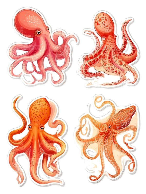 章鱼30海洋生物，海鲜美食
