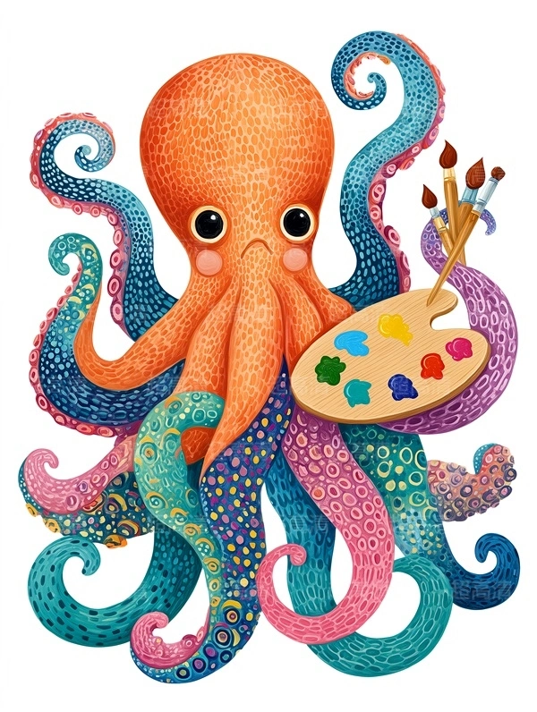 章鱼7海洋生物，海鲜美食