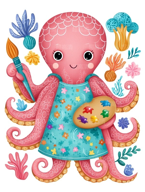 章鱼8海洋生物，海鲜美食