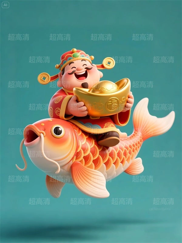 财神2 手机壳素材 印花素材 新年春节 五福临门 喜庆卡通图案 红包素材 元宝 国潮插画 五路财神 卡通财神